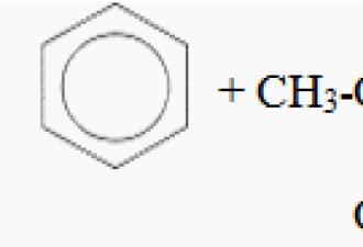 Cu ce ​​reacționează benzenul și ecuațiile lor de reacție Înlocuirea benzenului cu acid azotic