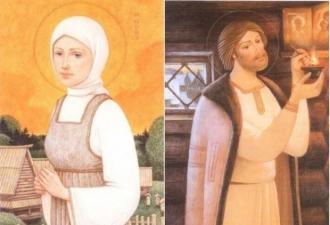 Sfinții Fericiți Prinț Petru și Prințesa Fevronia, făcători de minuni Murom (†1227)